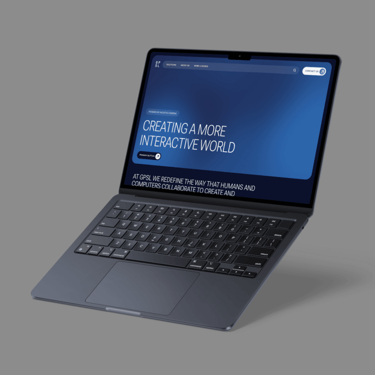 Laptop with open screen showing safe proud web application